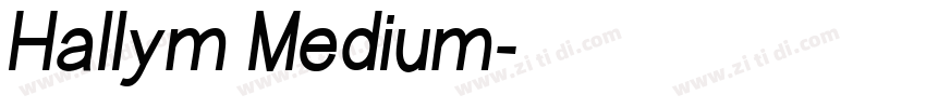 Hallym Medium字体转换